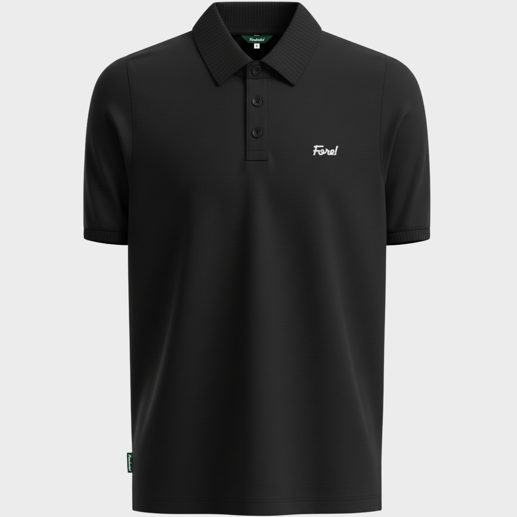 FORE! SOLID CORE POLO - BLACK BEAUTY