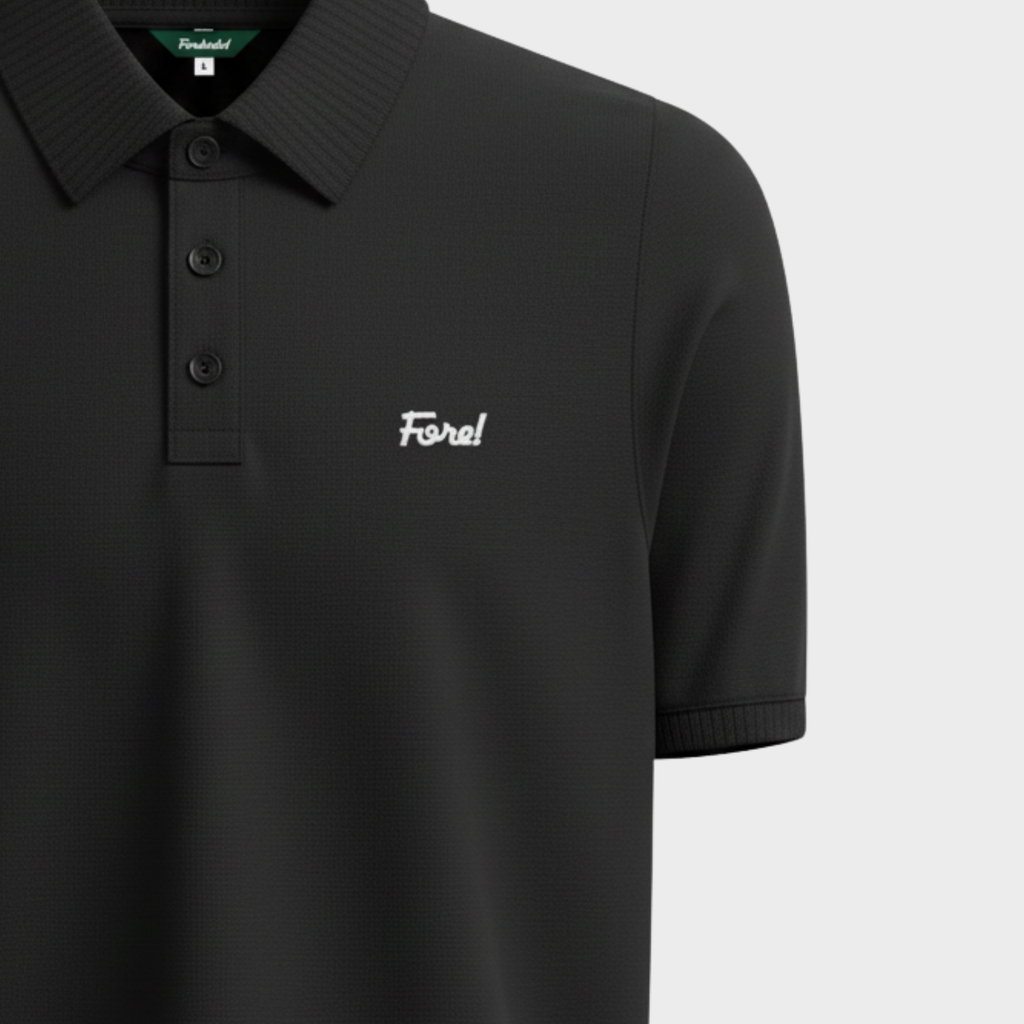 FORE! SOLID CORE POLO - BLACK BEAUTY