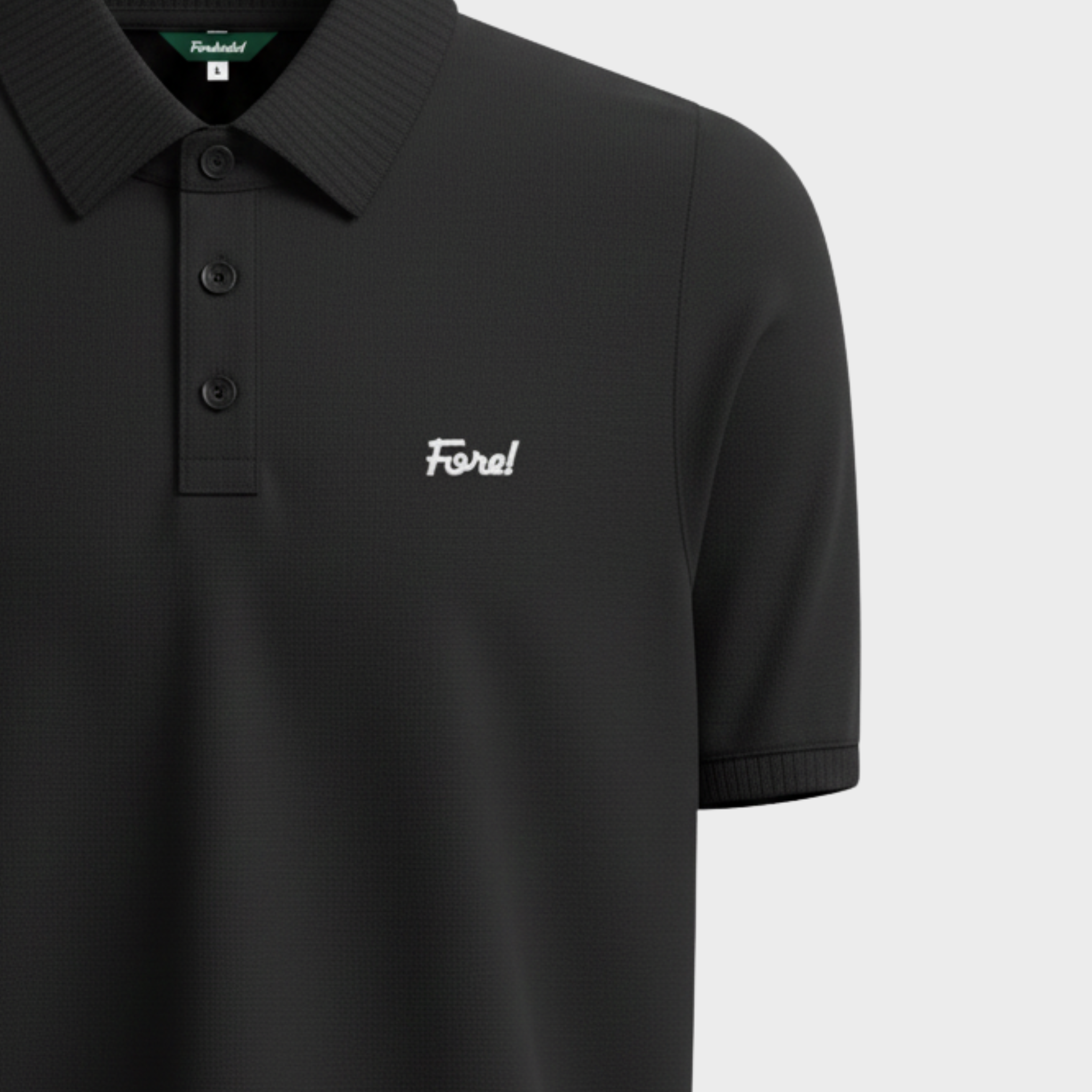 FORE! SOLID CORE POLO - BLACK BEAUTY