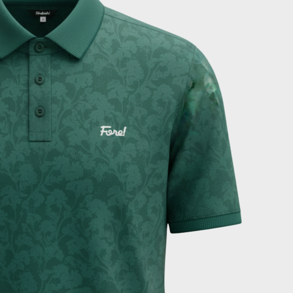 FORE! WILD BLOOM CORE POLO - GREEN