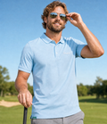 Core Micropiqué Polo - Cerulean Blue