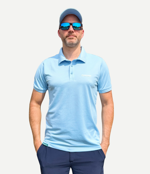 Core Micropiqué Polo - Cerulean Blue