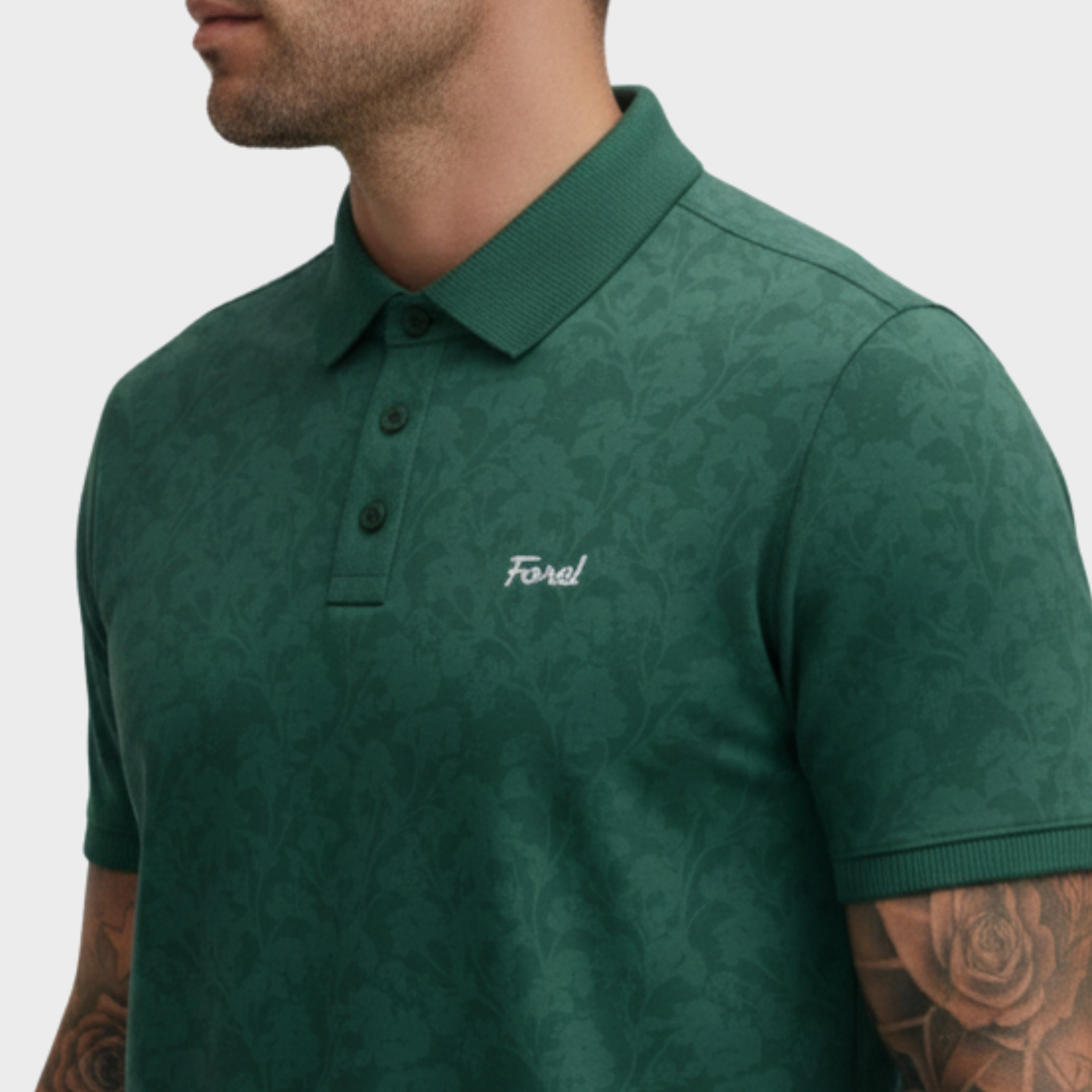 FORE! WILD BLOOM CORE POLO - GREEN