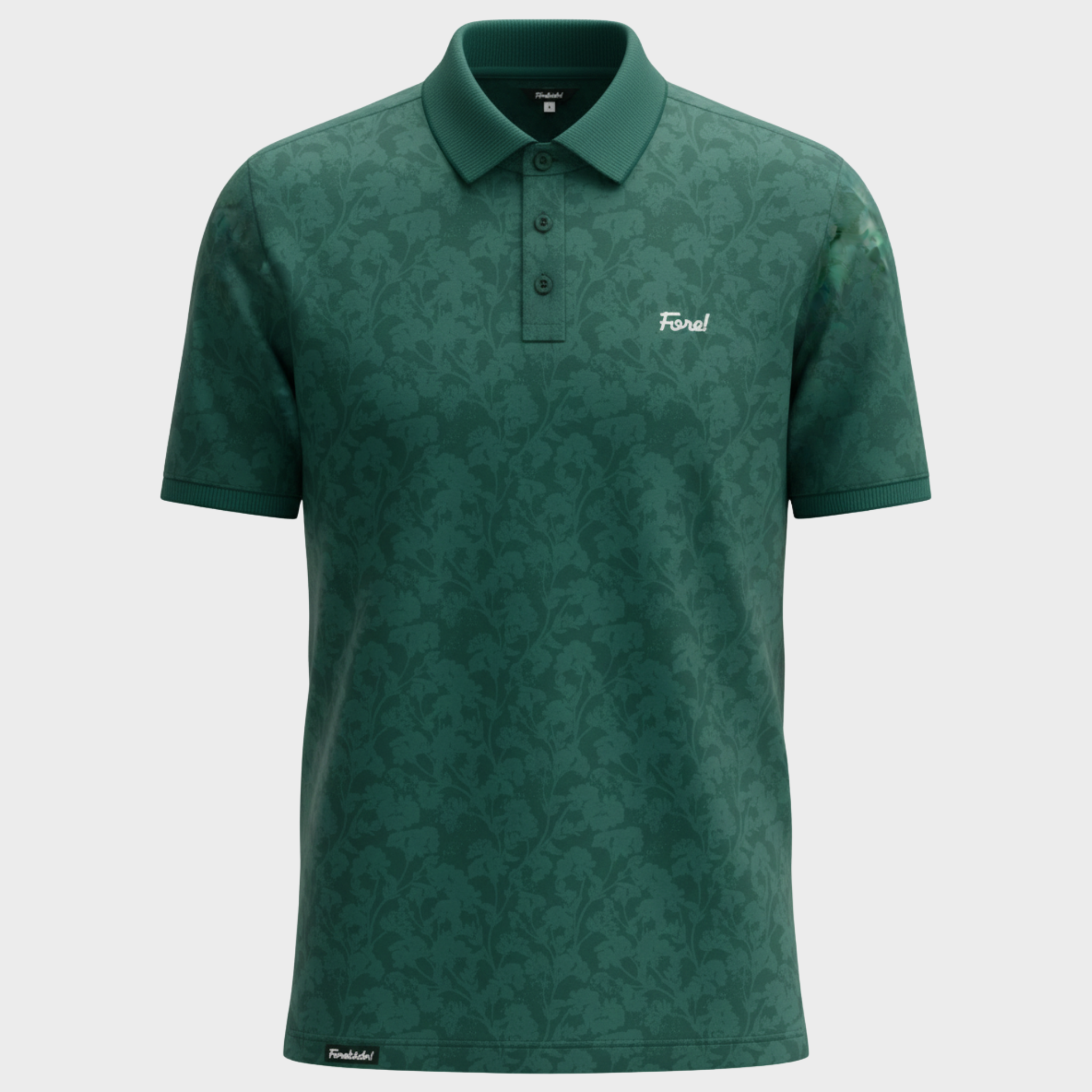 FORE! WILD BLOOM CORE POLO - GREEN